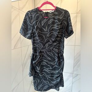 Reitmans Black and White Printed Dress - Size Medium